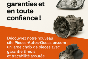 Pièces auto d’occasion garanties et traçables – Votre solution en ligne