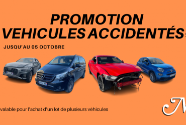 Grande Promotion de la Rentrée sur nos véhicules accidentés !